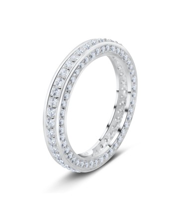 Charming CZ Roll Silver Ring NSR-3295